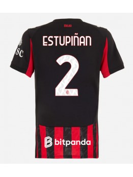 Ženski Nogometna dresi replika AC Milan Pervis Estupinan #2 Domači 2025-26 Kratek rokav
